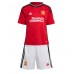 Manchester United Luke Shaw #23 Primera Equipación Niños 2023-24 Manga Corta (+ Pantalones cortos)